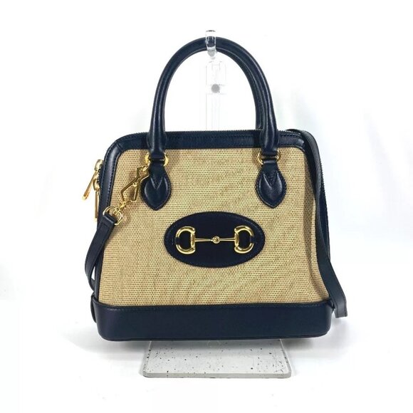GUCCI 621220 Horsebit 1955 Small top handle 2WAY Shoulder Bag Crossbody Hand Bag - Picture 1 of 15
